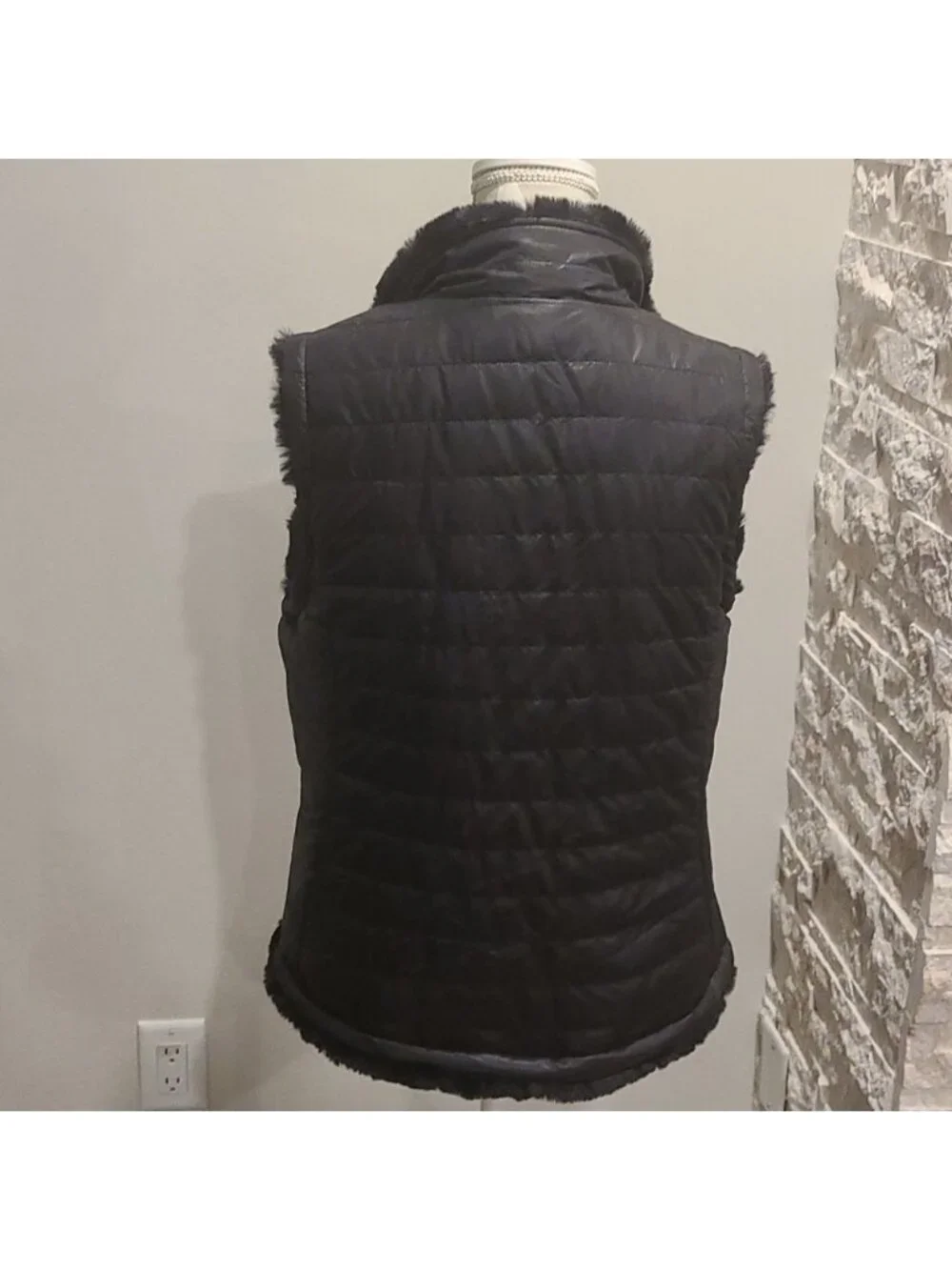 Nicole Miller Black Reversible vest